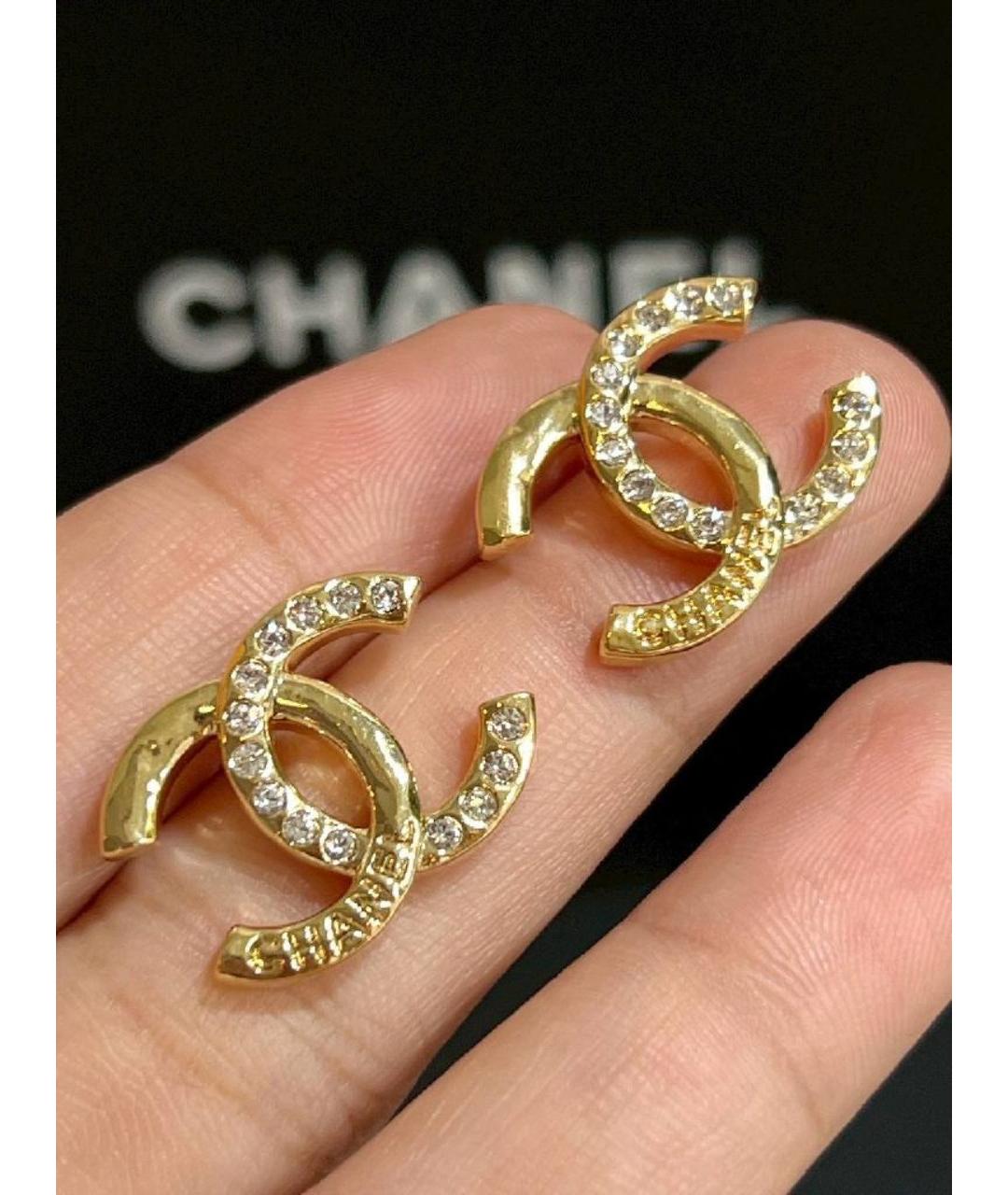 CHANEL Золотые серьги, фото 3