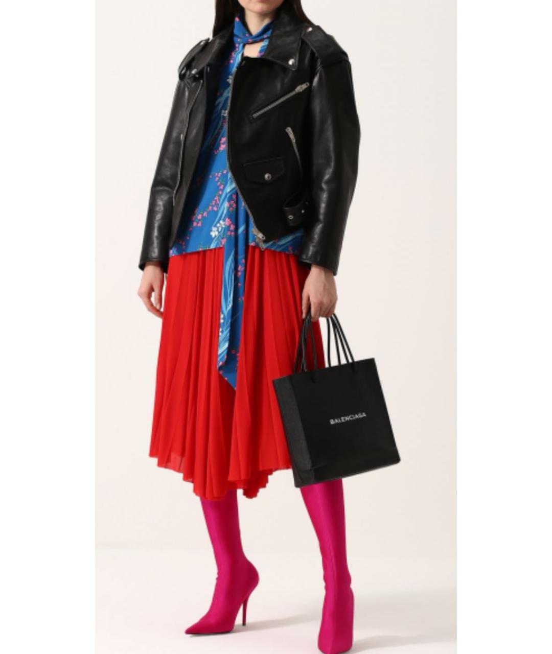 BALENCIAGA Фуксия текстильные ботфорты, фото 5