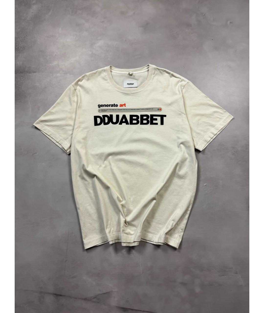 DOUBLET Белая хлопковая футболка, фото 9