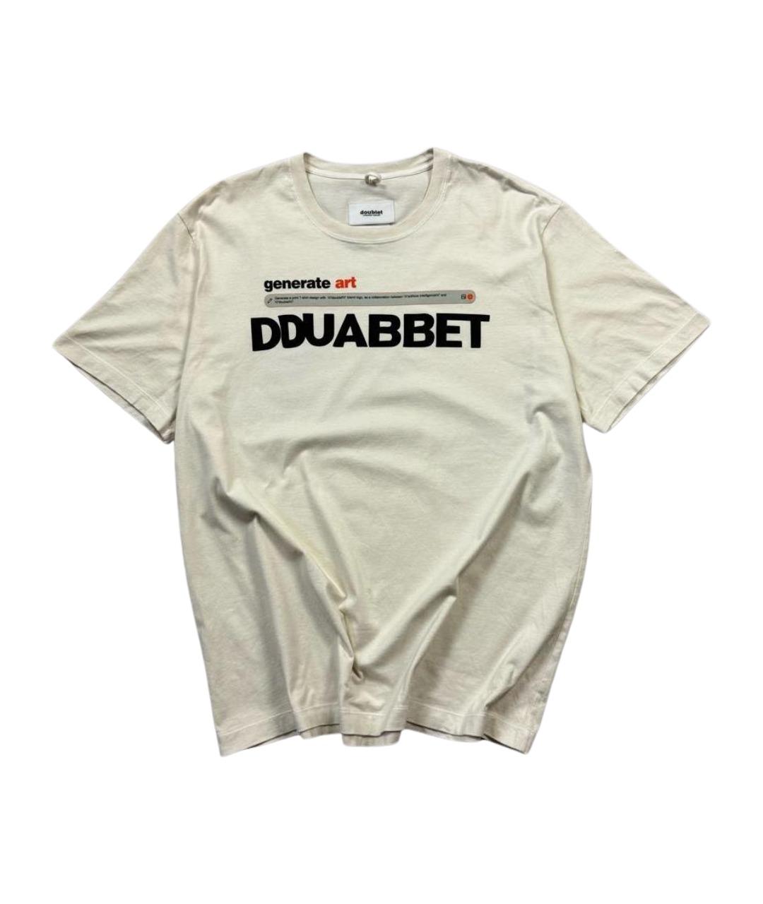 DOUBLET Белая хлопковая футболка, фото 1