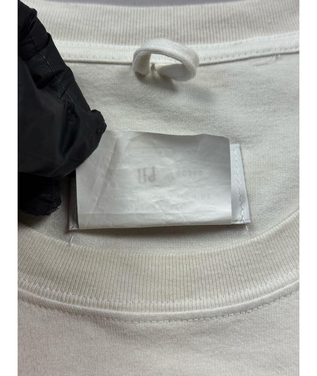 DOUBLET Белая хлопковая футболка, фото 8