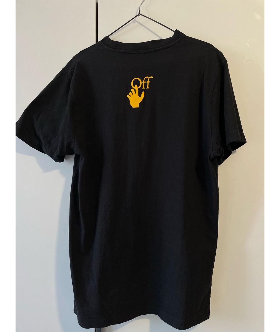 OFF-WHITE Черная хлопковая футболка, фото 2
