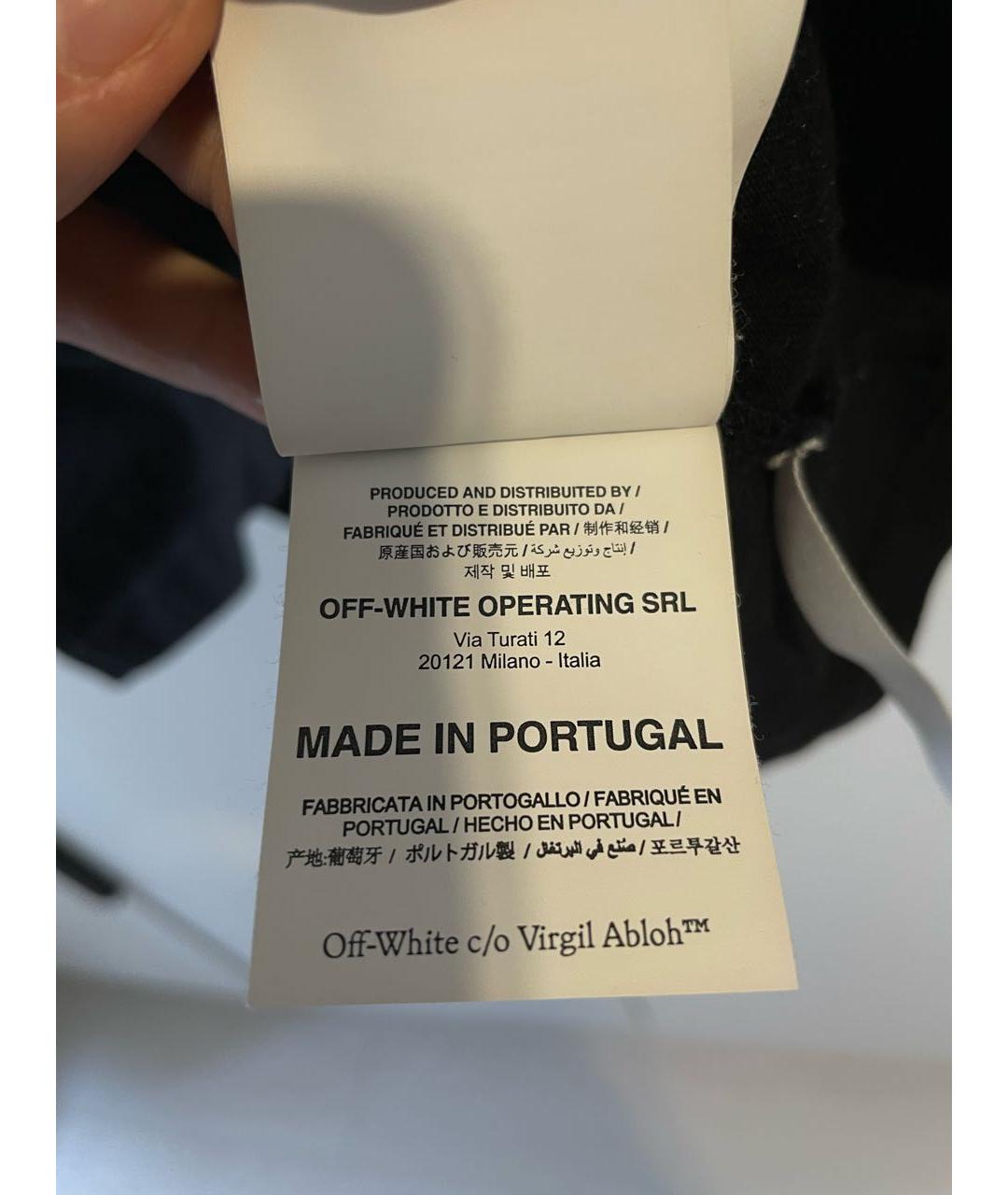 OFF-WHITE Черная хлопковая футболка, фото 7