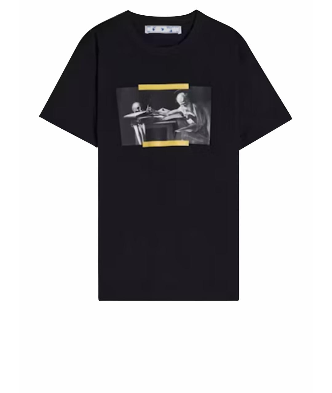 OFF-WHITE Черная хлопковая футболка, фото 1