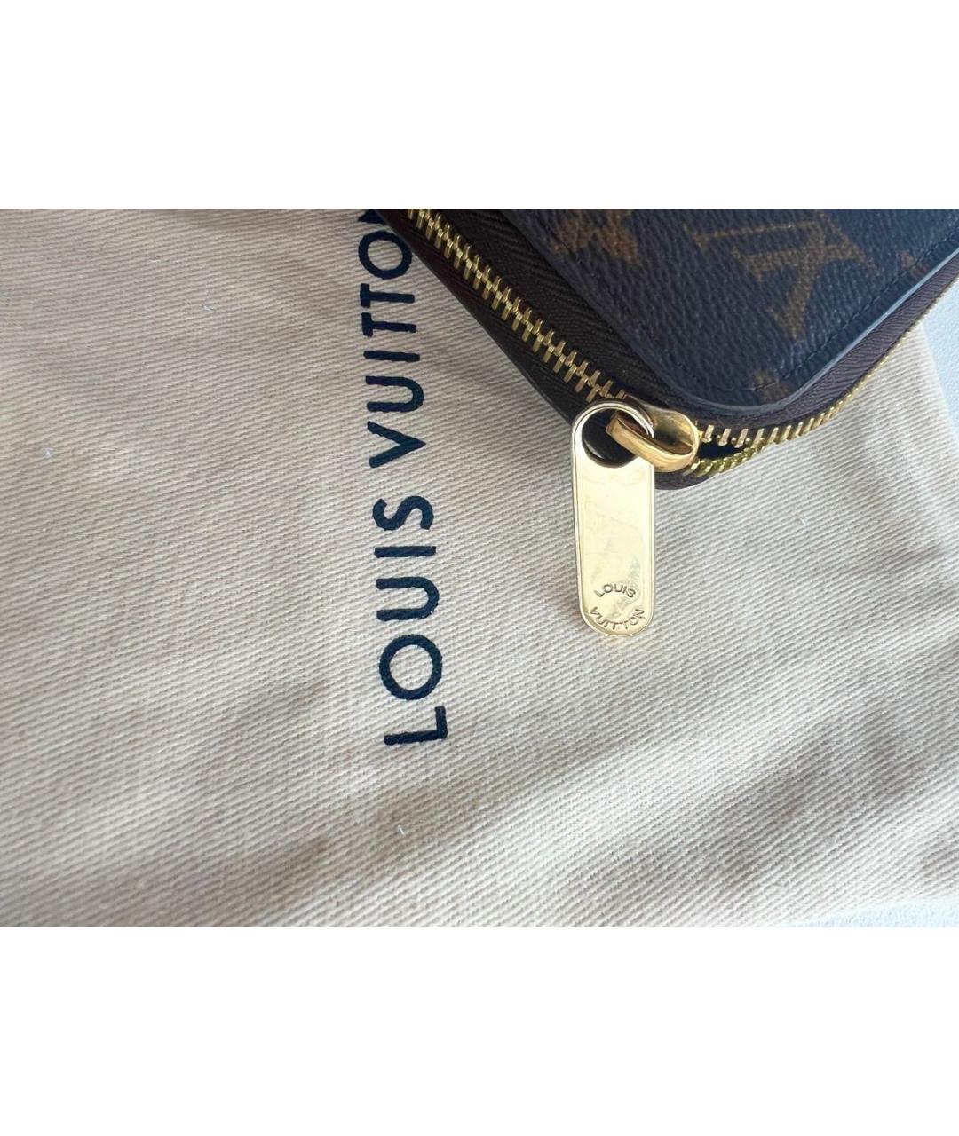 LOUIS VUITTON Коричневый кошелек, фото 7