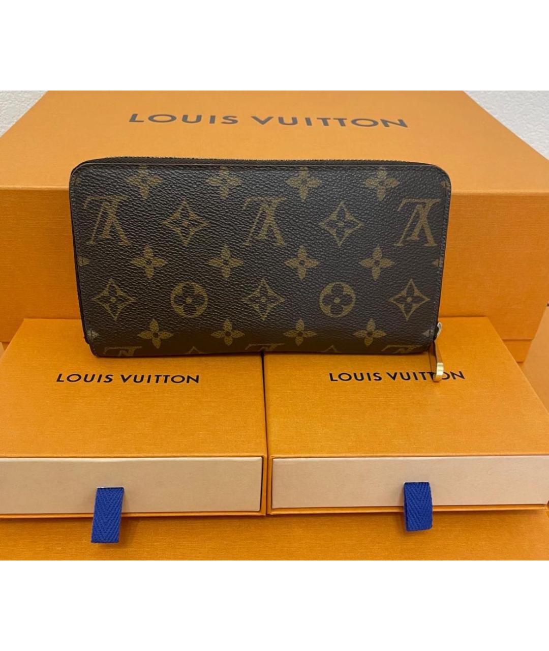 LOUIS VUITTON Коричневый кошелек, фото 9
