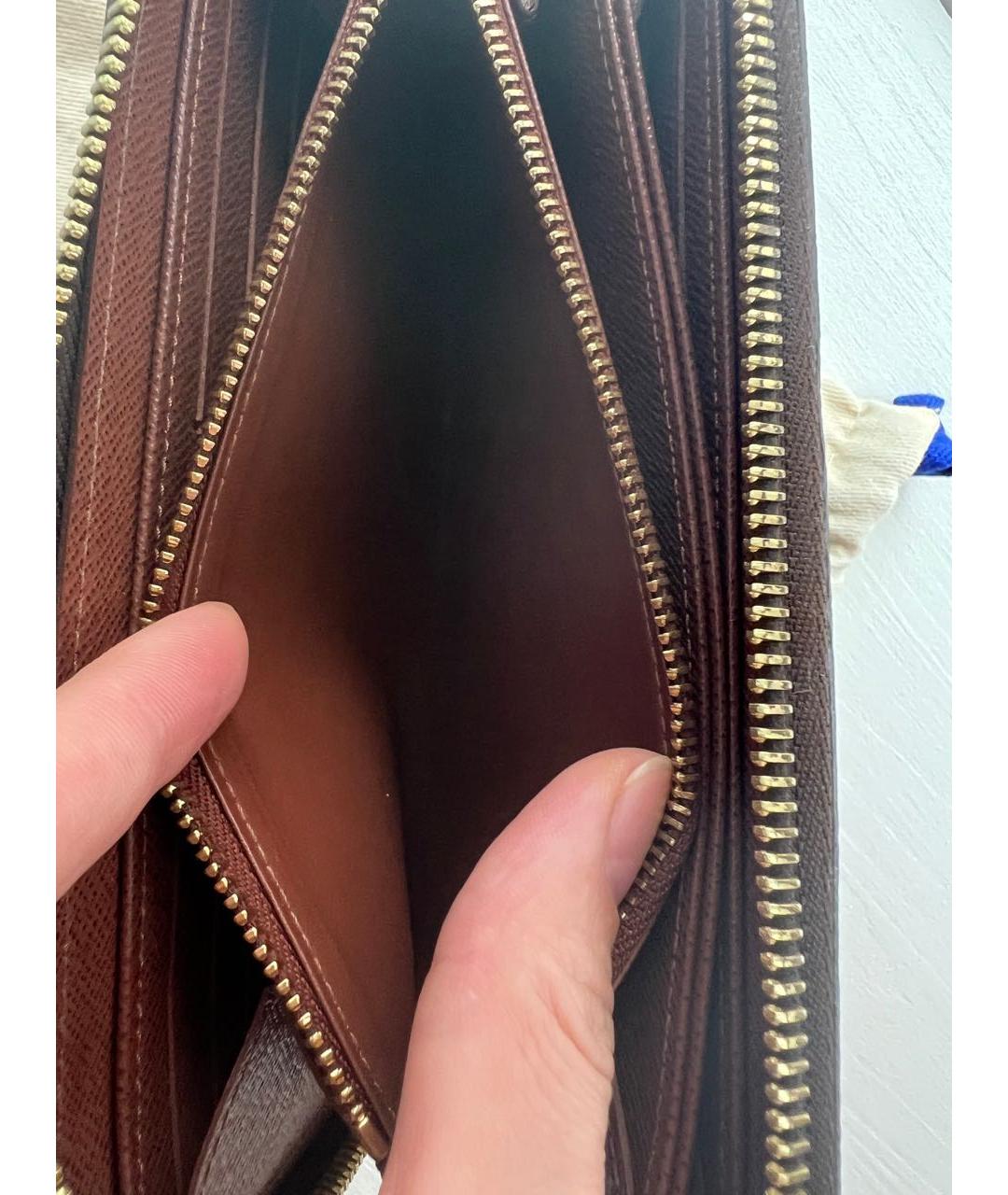 LOUIS VUITTON Коричневый кошелек, фото 6