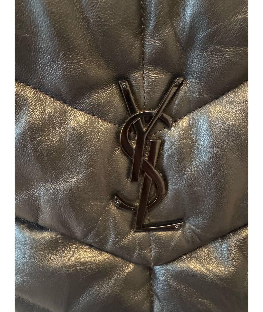 SAINT LAURENT Черная кожаная сумка через плечо, фото 5