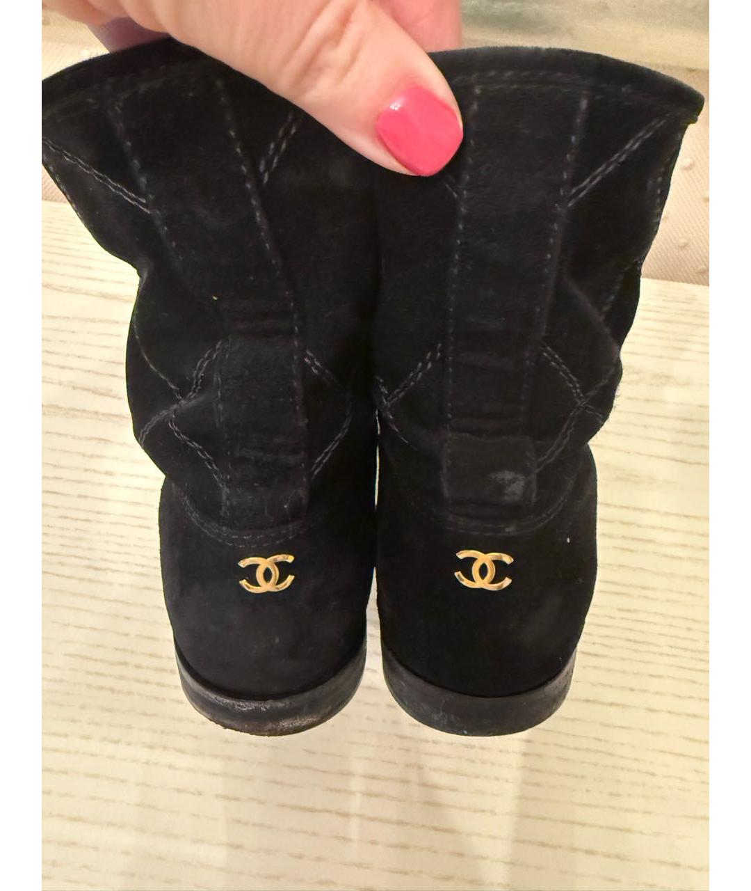 CHANEL Черные ботинки, фото 5