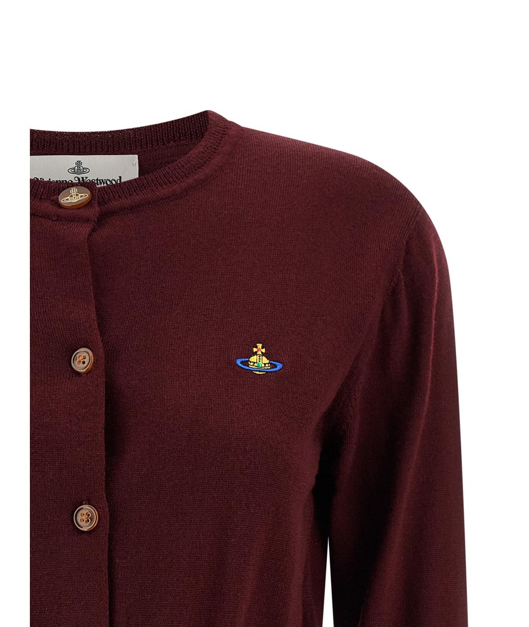 VIVIENNE WESTWOOD Бордовый шерстяной кардиган, фото 2