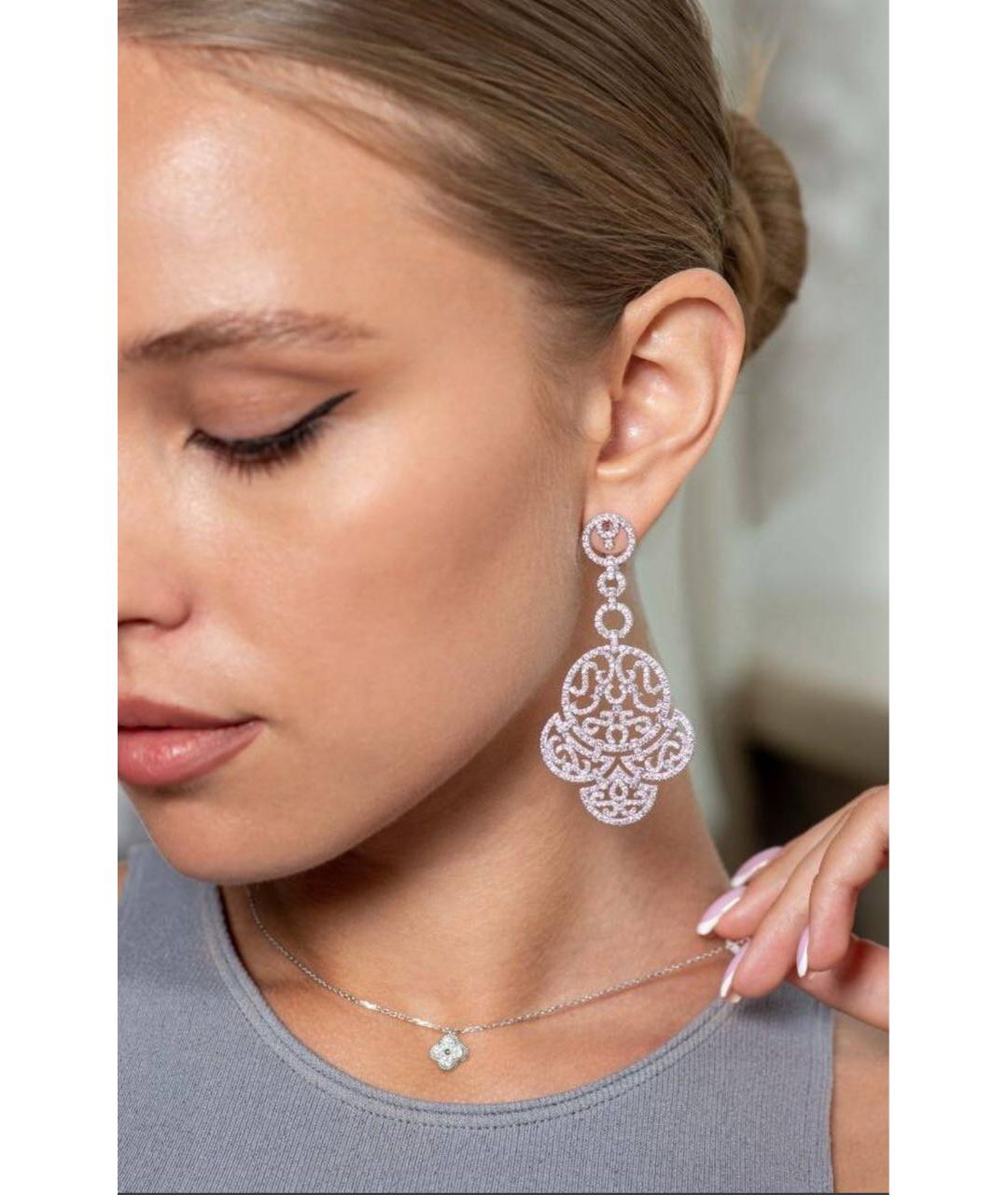 JACOB&CO Белые серьги из белого золота, фото 4