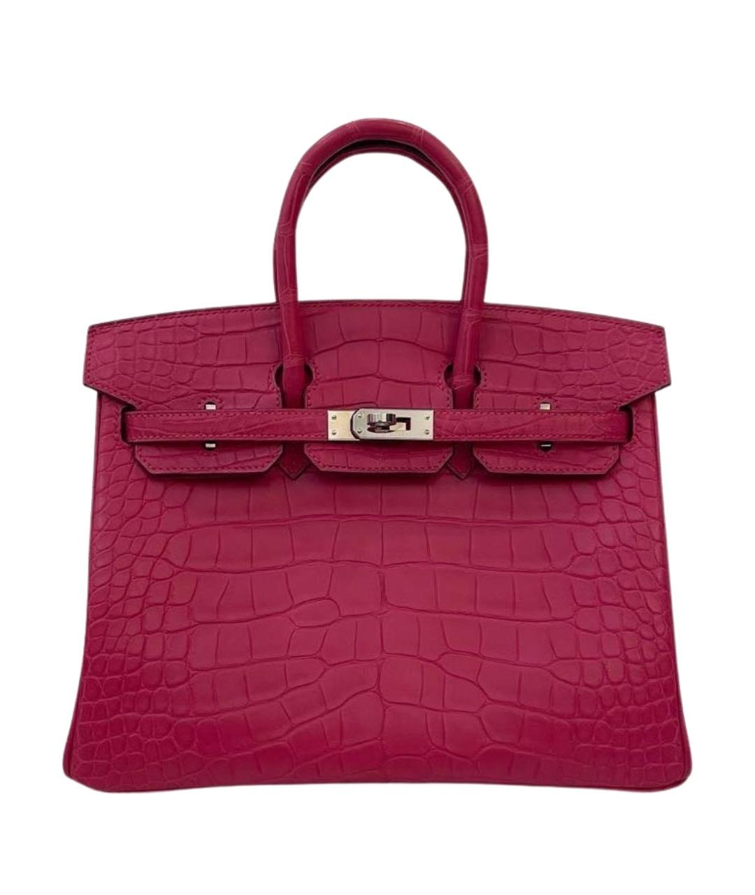 HERMES Розовая сумка тоут из экзотической кожи, фото 1