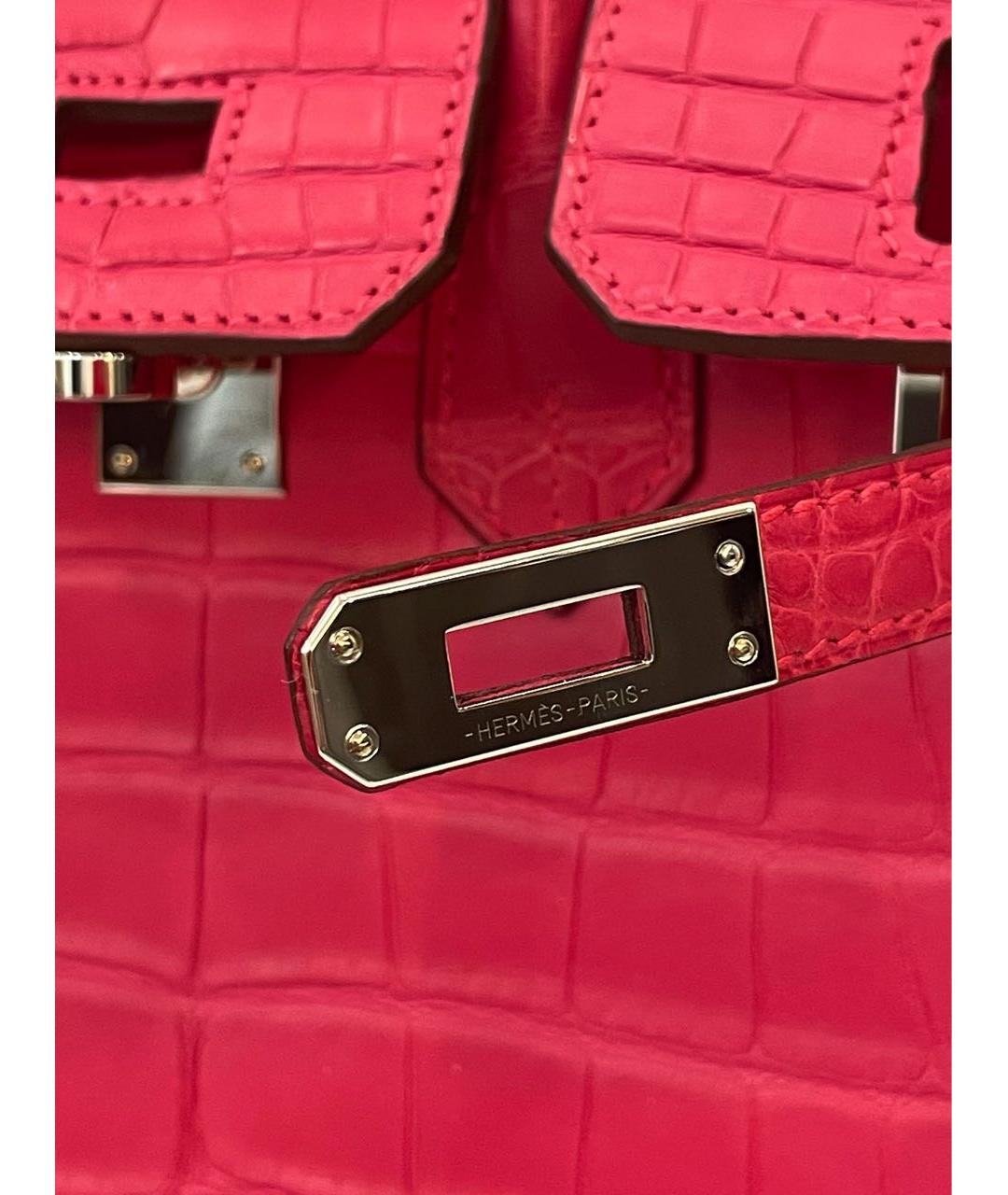 HERMES Розовая сумка тоут из экзотической кожи, фото 4