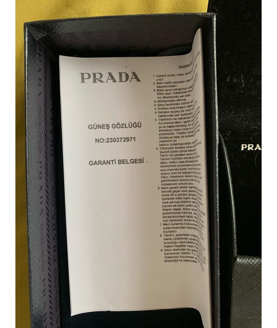 PRADA Черные металлические солнцезащитные очки, фото 7