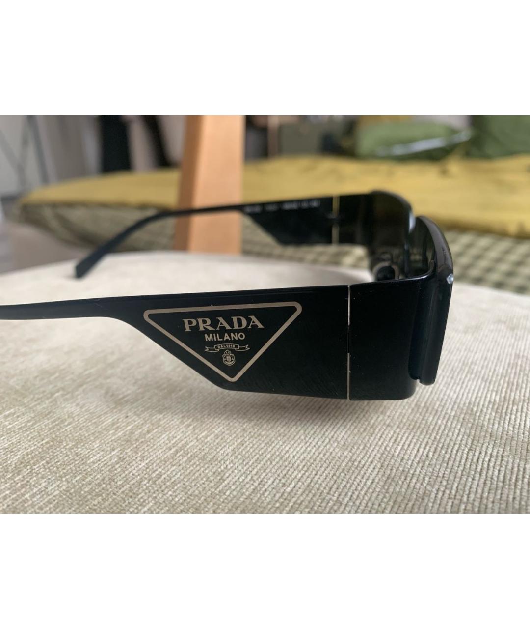 PRADA Черные металлические солнцезащитные очки, фото 3