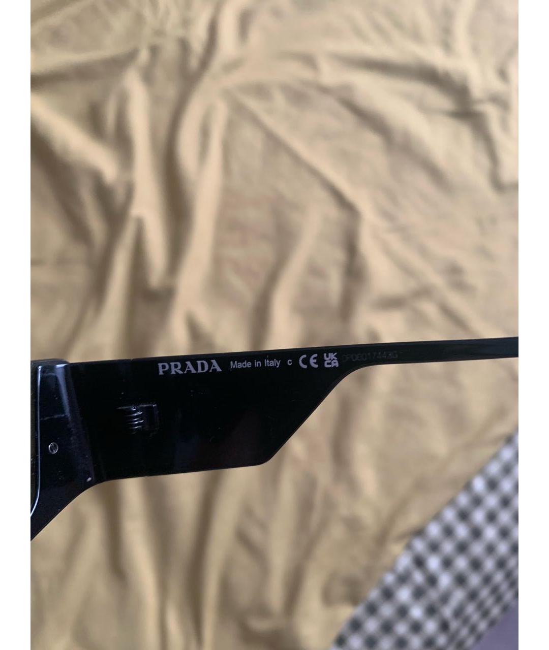 PRADA Черные металлические солнцезащитные очки, фото 8
