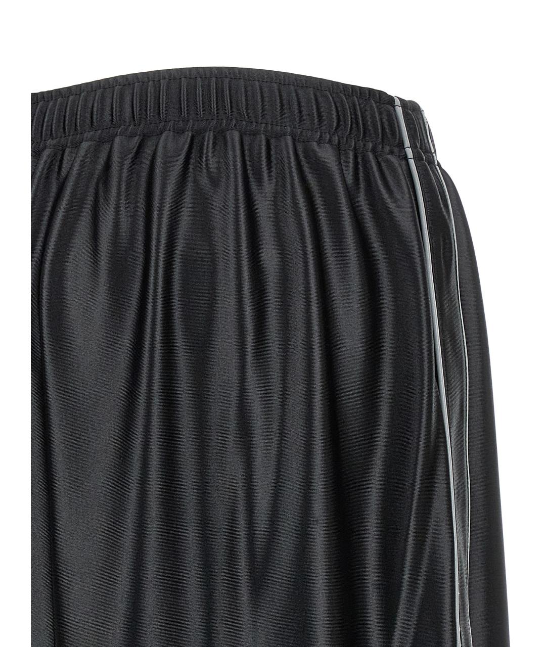 T BY ALEXANDER WANG Черные полиэстеровые прямые брюки, фото 4