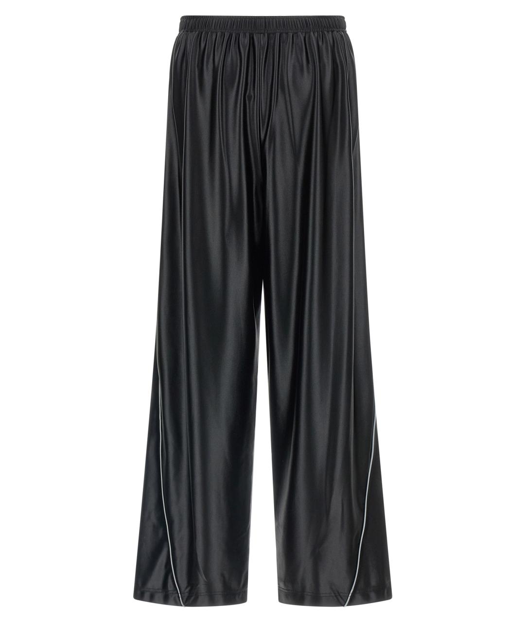 T BY ALEXANDER WANG Черные полиэстеровые прямые брюки, фото 2