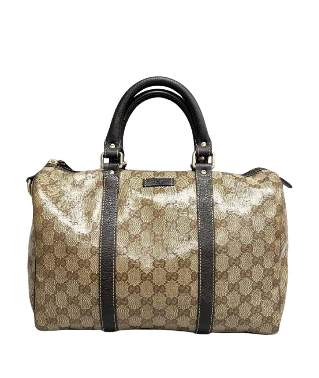GUCCI Коричневая кожаная дорожная/спортивная сумка, фото 1