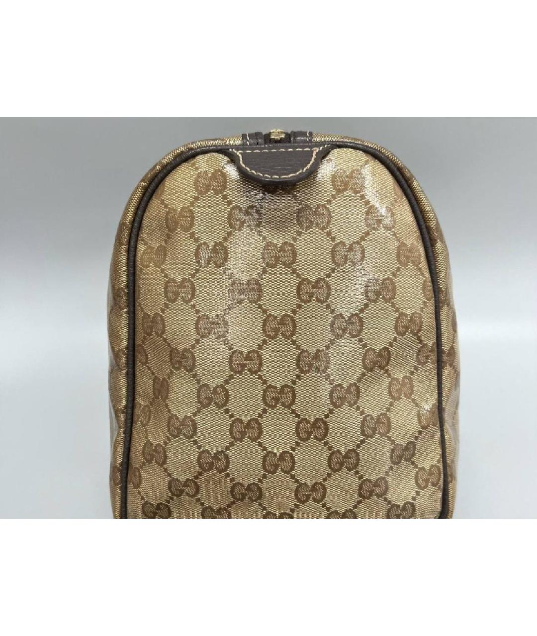 GUCCI Коричневая кожаная дорожная/спортивная сумка, фото 5