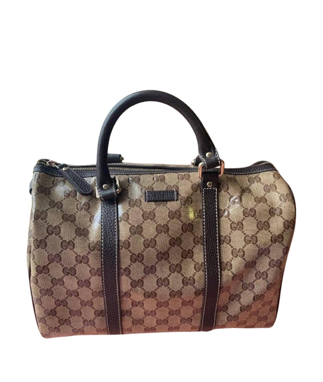 GUCCI Коричневая кожаная дорожная/спортивная сумка, фото 2