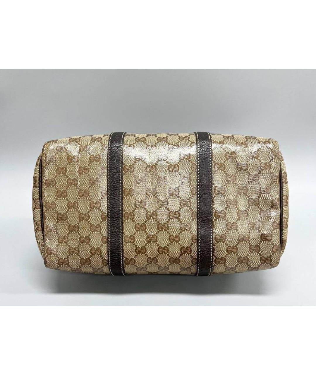 GUCCI Коричневая кожаная дорожная/спортивная сумка, фото 4