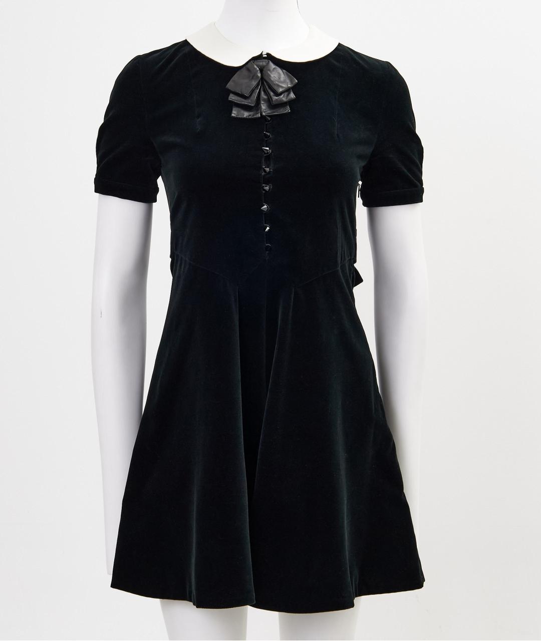 SAINT LAURENT Черное хлопковое повседневное платье, фото 6