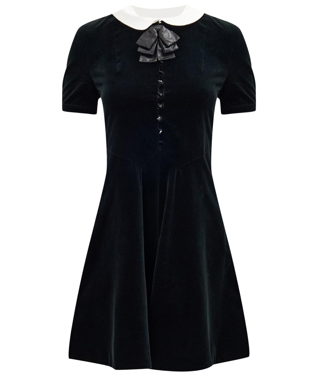 SAINT LAURENT Черное хлопковое повседневное платье, фото 1