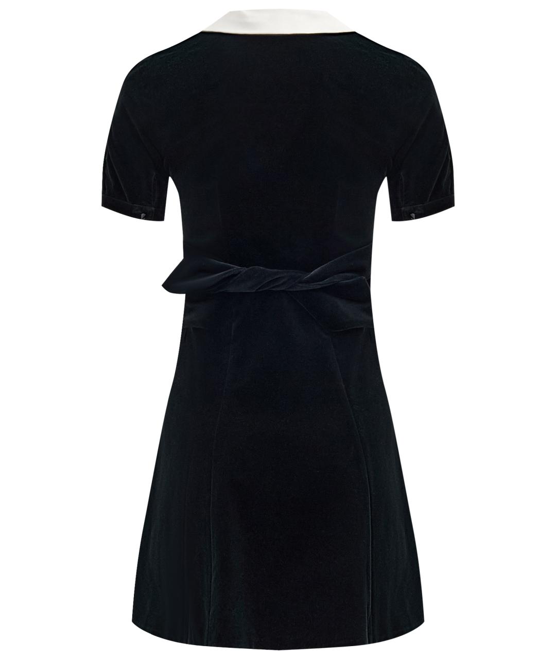 SAINT LAURENT Черное хлопковое повседневное платье, фото 7