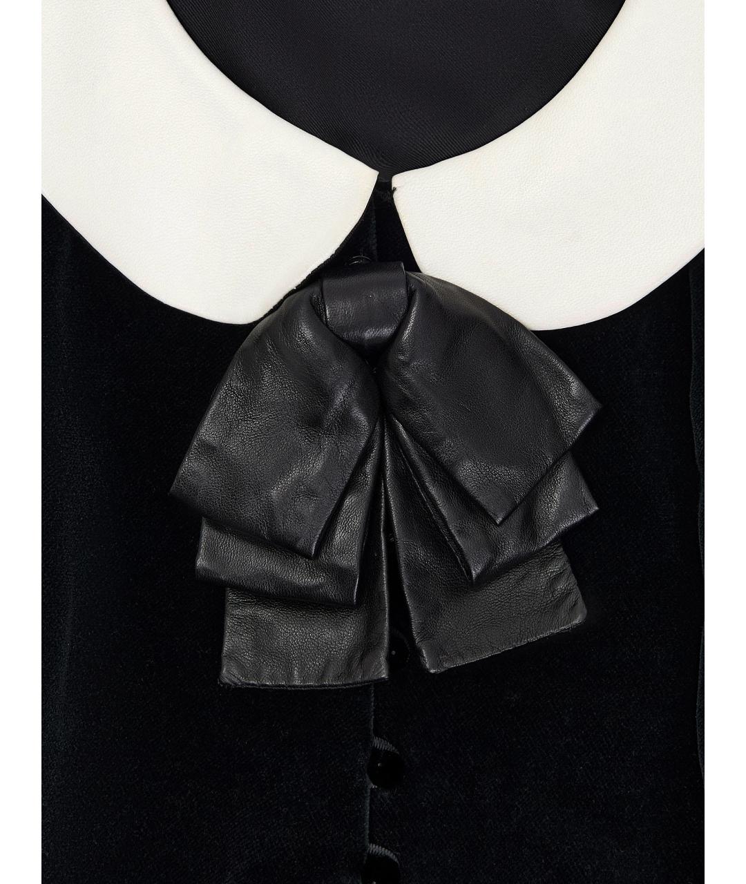 SAINT LAURENT Черное хлопковое повседневное платье, фото 8