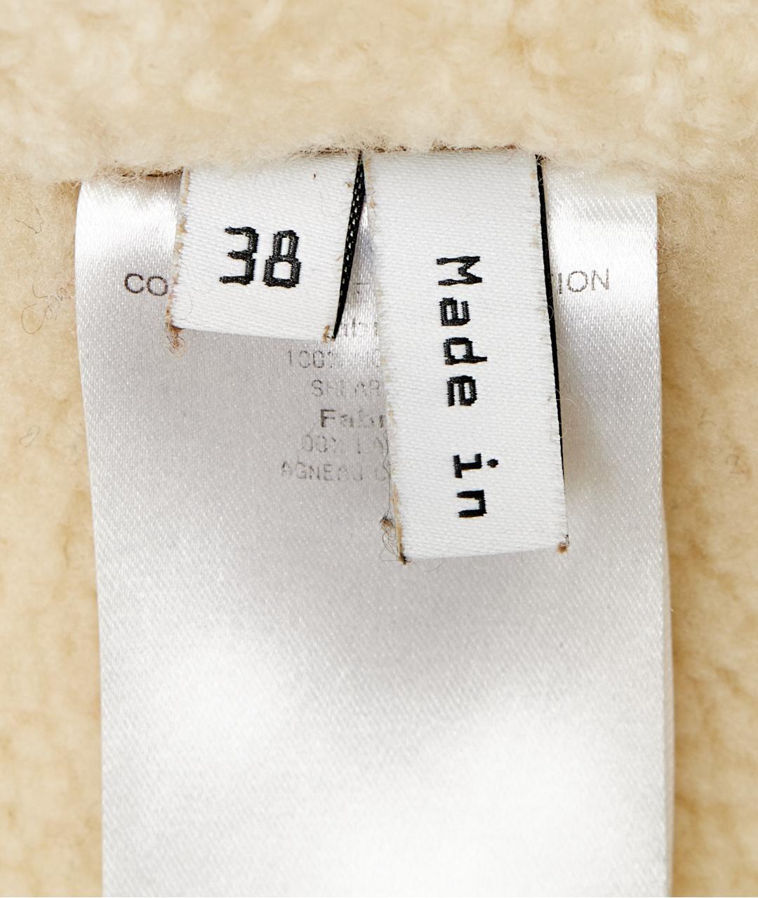 BALENCIAGA Бежевая кожаная дубленка, фото 5