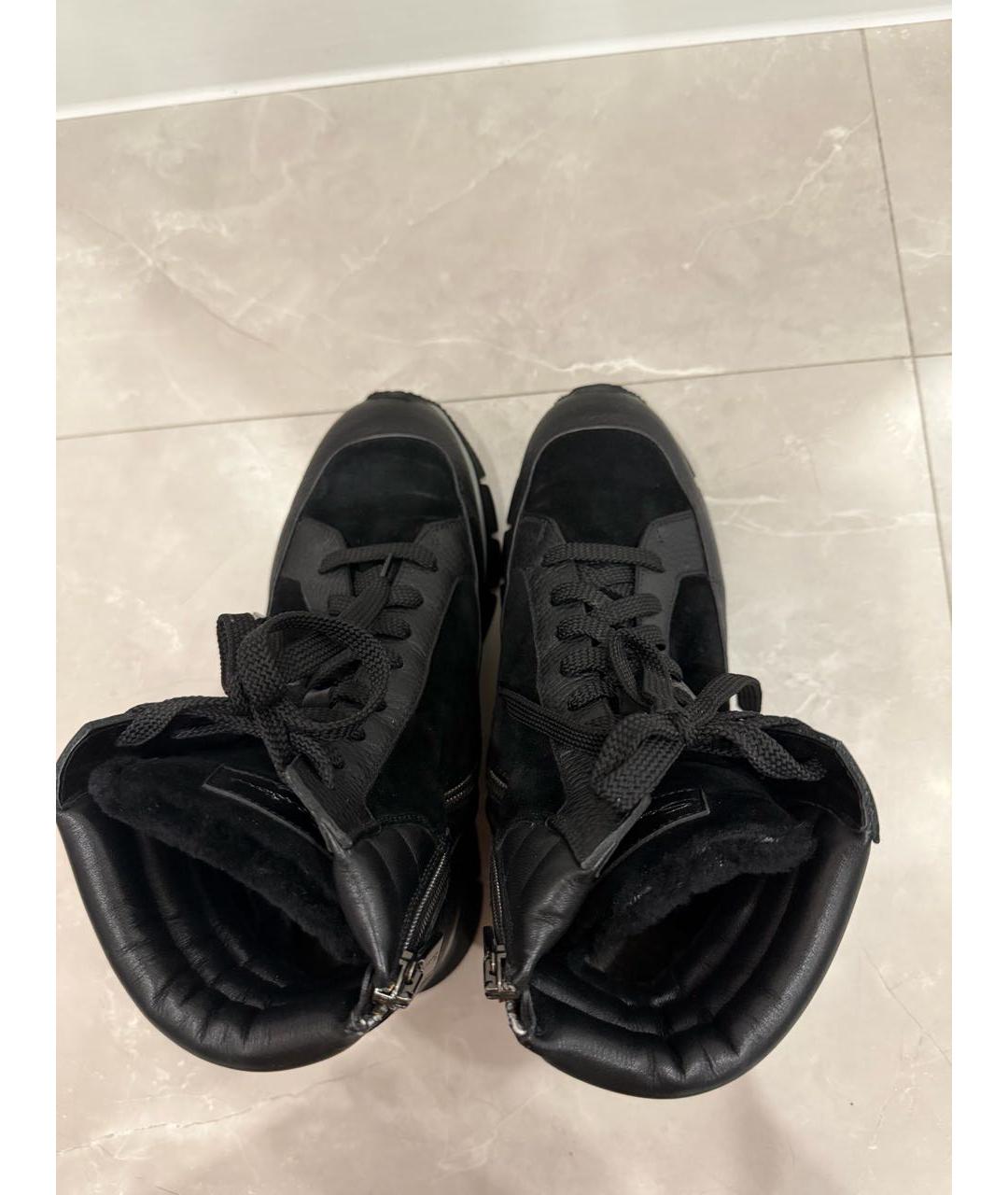 SANTONI Черные кожаные ботинки, фото 3