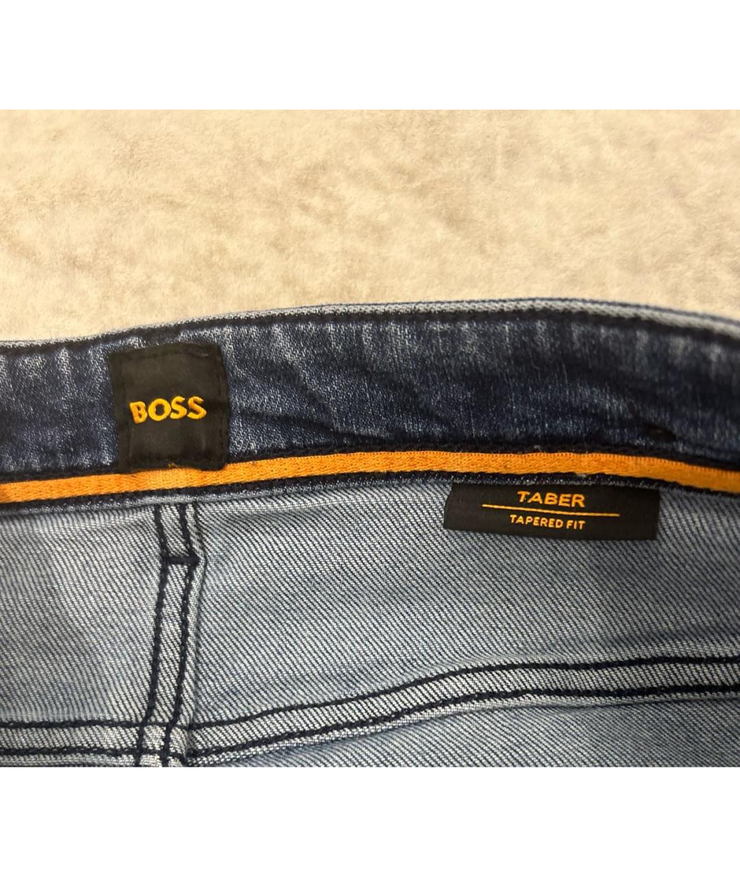 HUGO BOSS Синие хлопко-эластановые джинсы, фото 4
