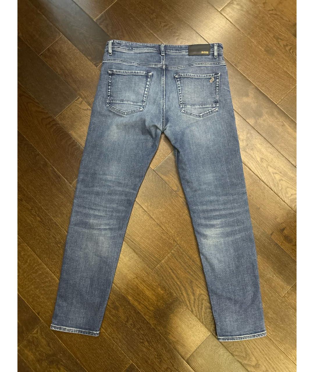 HUGO BOSS Синие хлопко-эластановые джинсы, фото 2