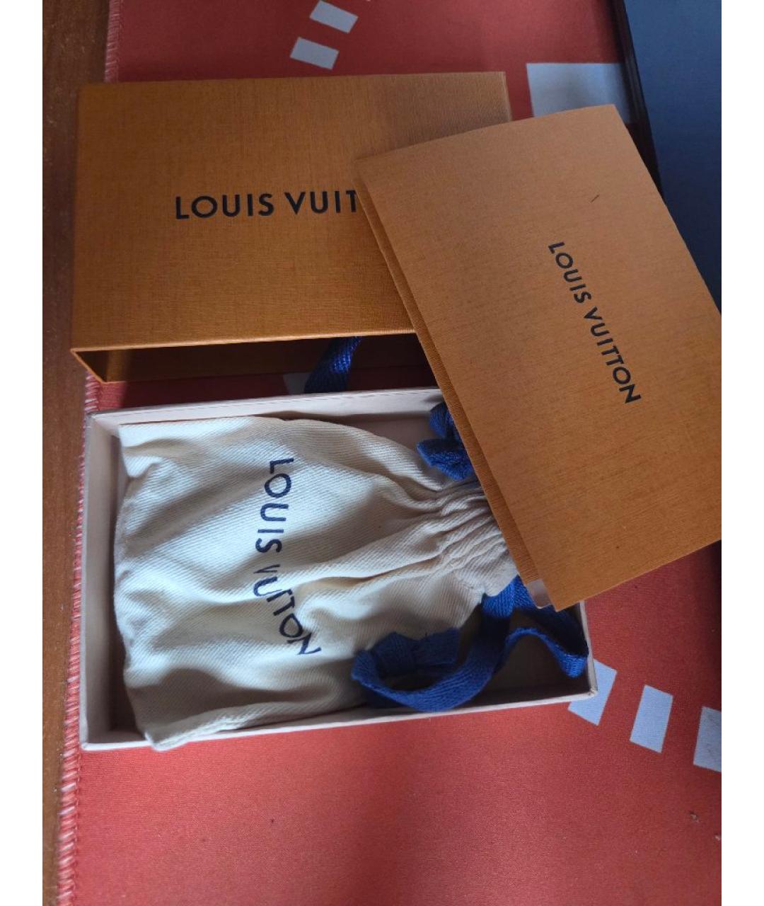 LOUIS VUITTON Черный кожаный браслет, фото 5