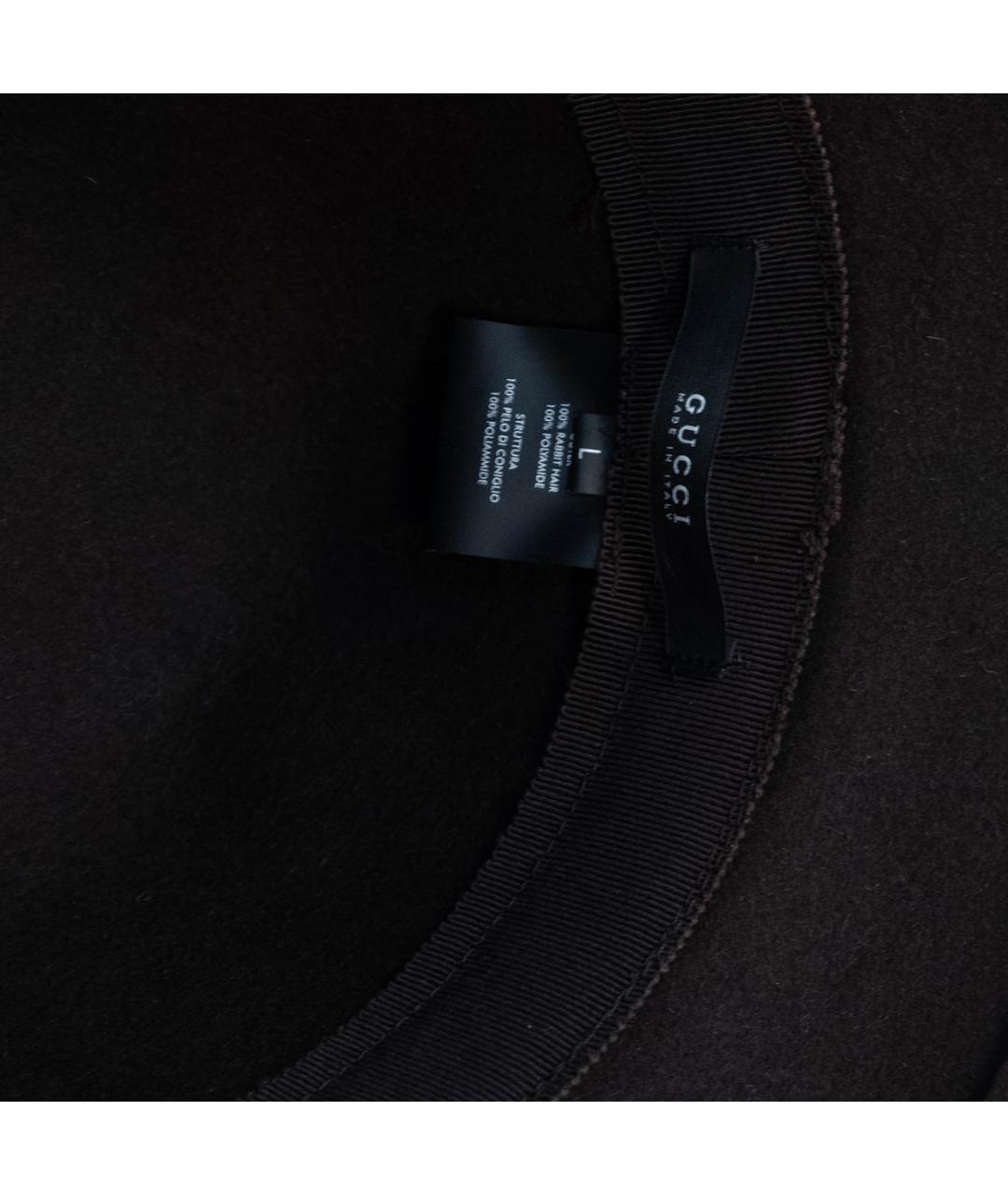 GUCCI Коричневая шерстяная шляпа, фото 4