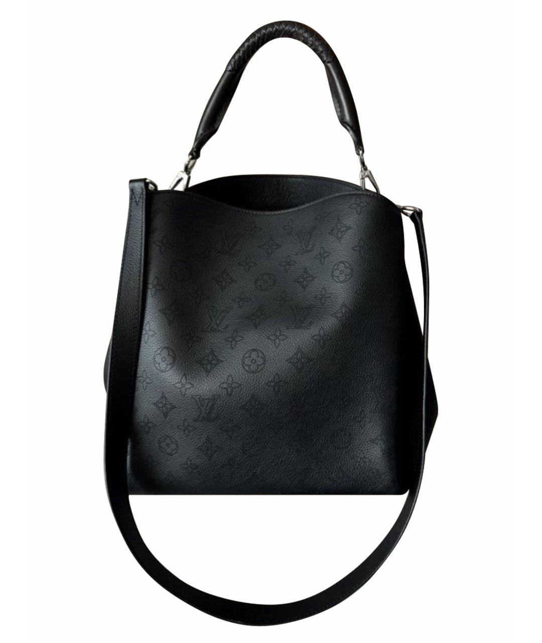 LOUIS VUITTON Черная кожаная сумка тоут, фото 1