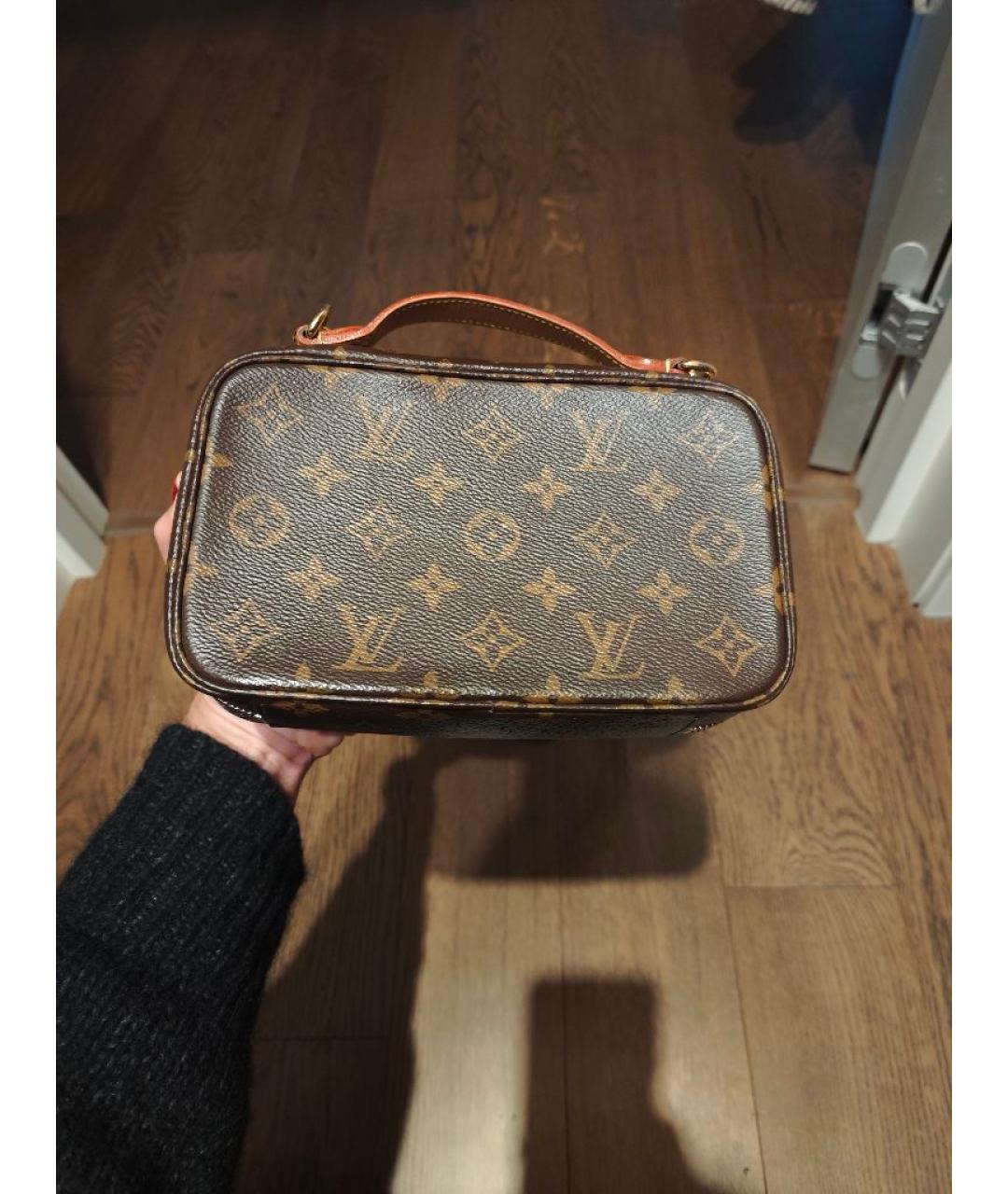 LOUIS VUITTON Коричневая кожаная сумка через плечо, фото 2