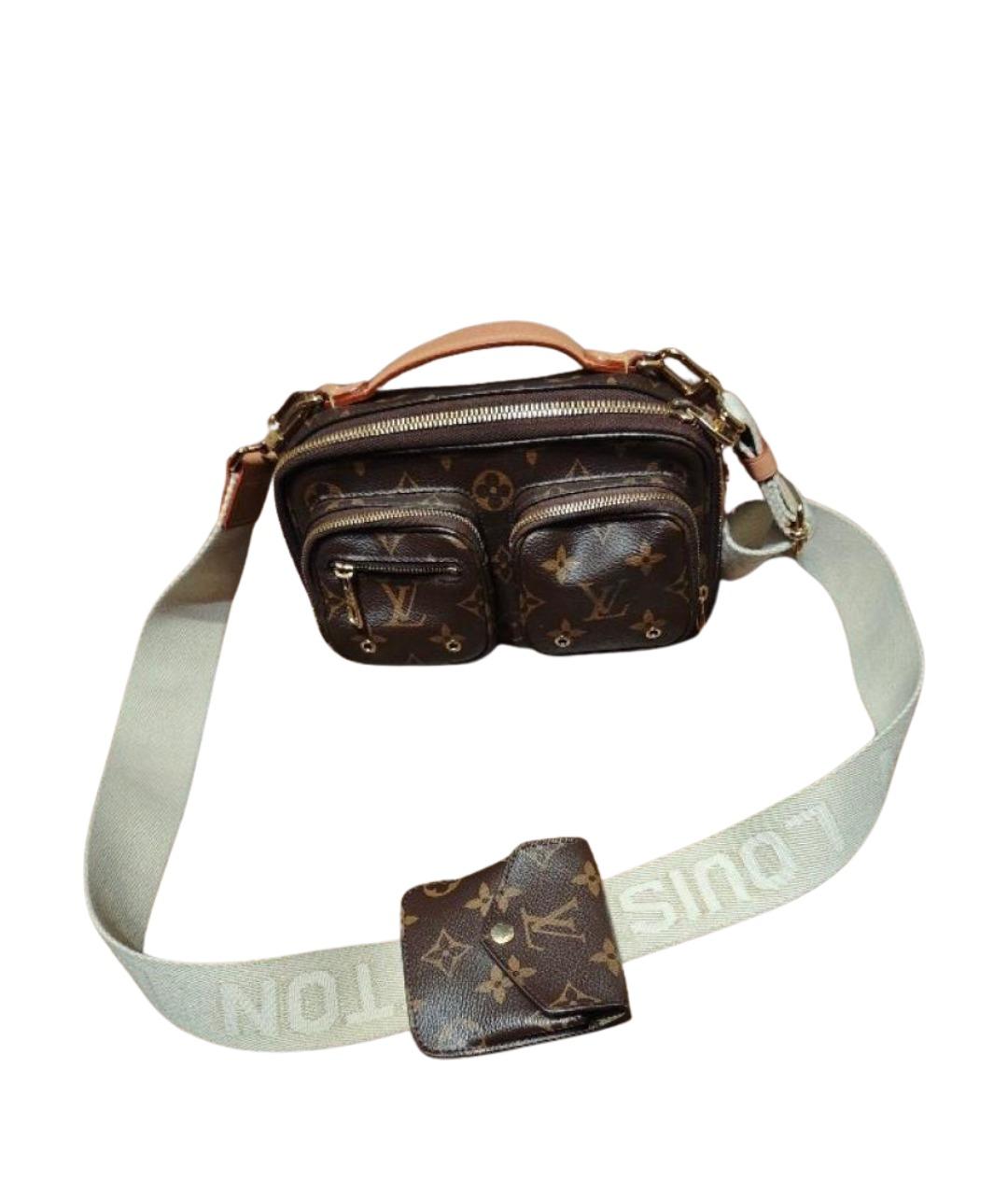 LOUIS VUITTON Коричневая кожаная сумка через плечо, фото 1