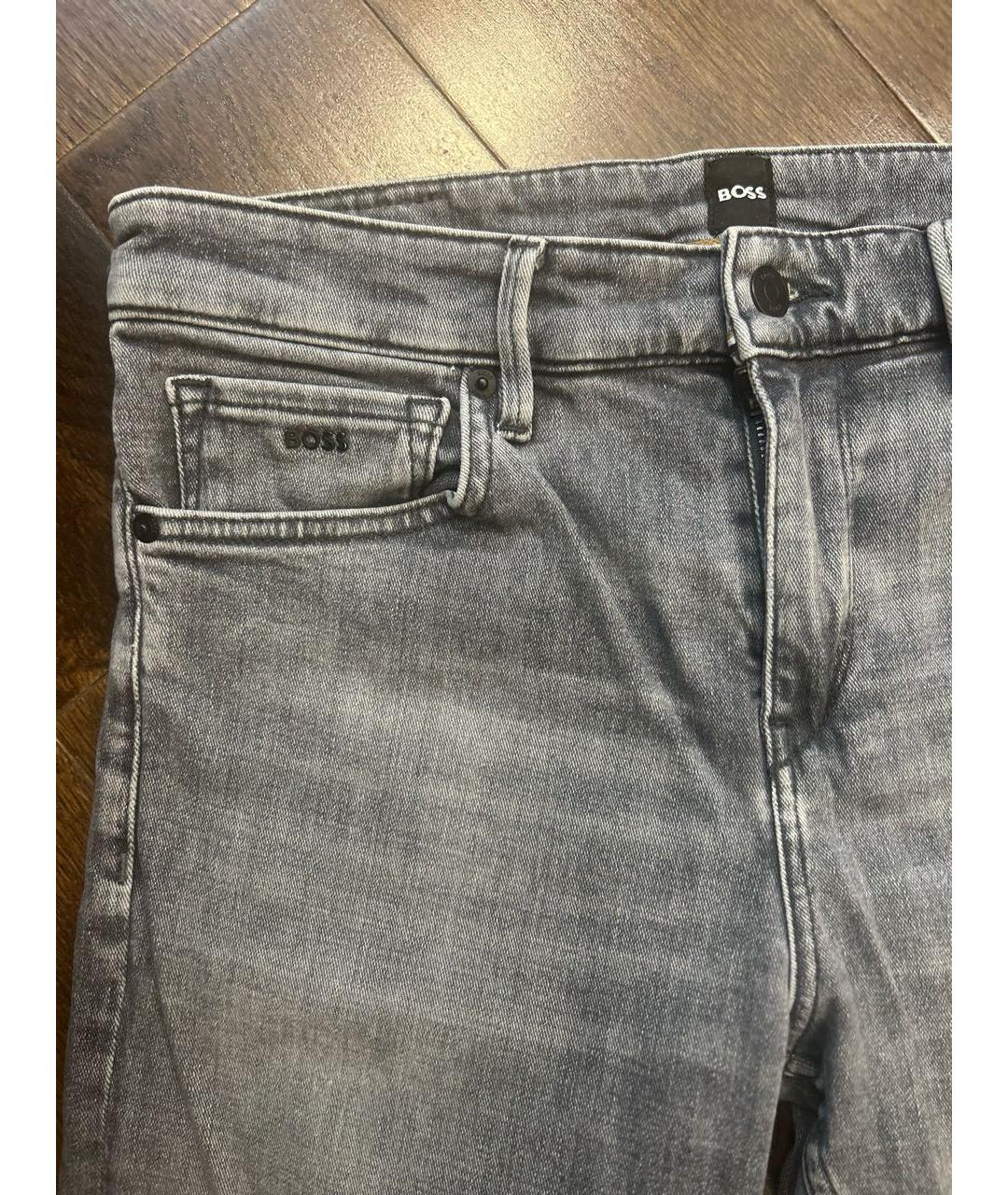 HUGO BOSS Антрацитовые хлопко-эластановые джинсы, фото 3