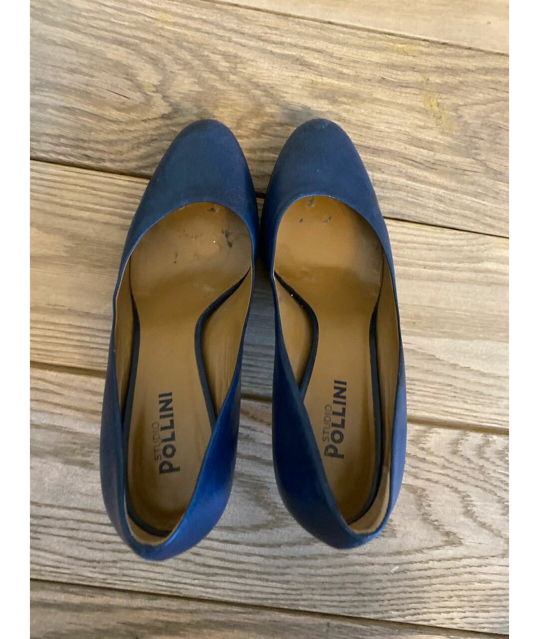 POLLINI Темно-синие кожаные туфли, фото 3