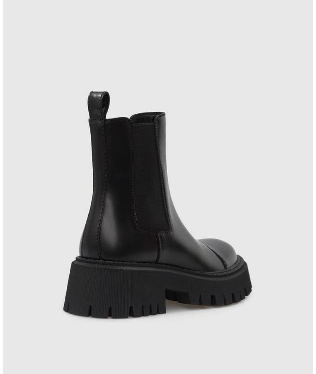 BALENCIAGA Черные кожаные ботинки, фото 3