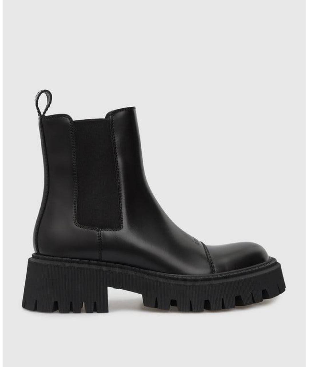 BALENCIAGA Черные кожаные ботинки, фото 6