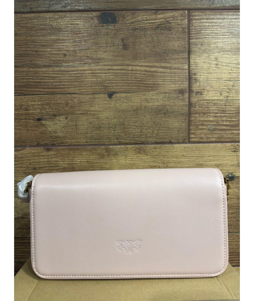 PINKO Розовая кожаная сумка через плечо, фото 3