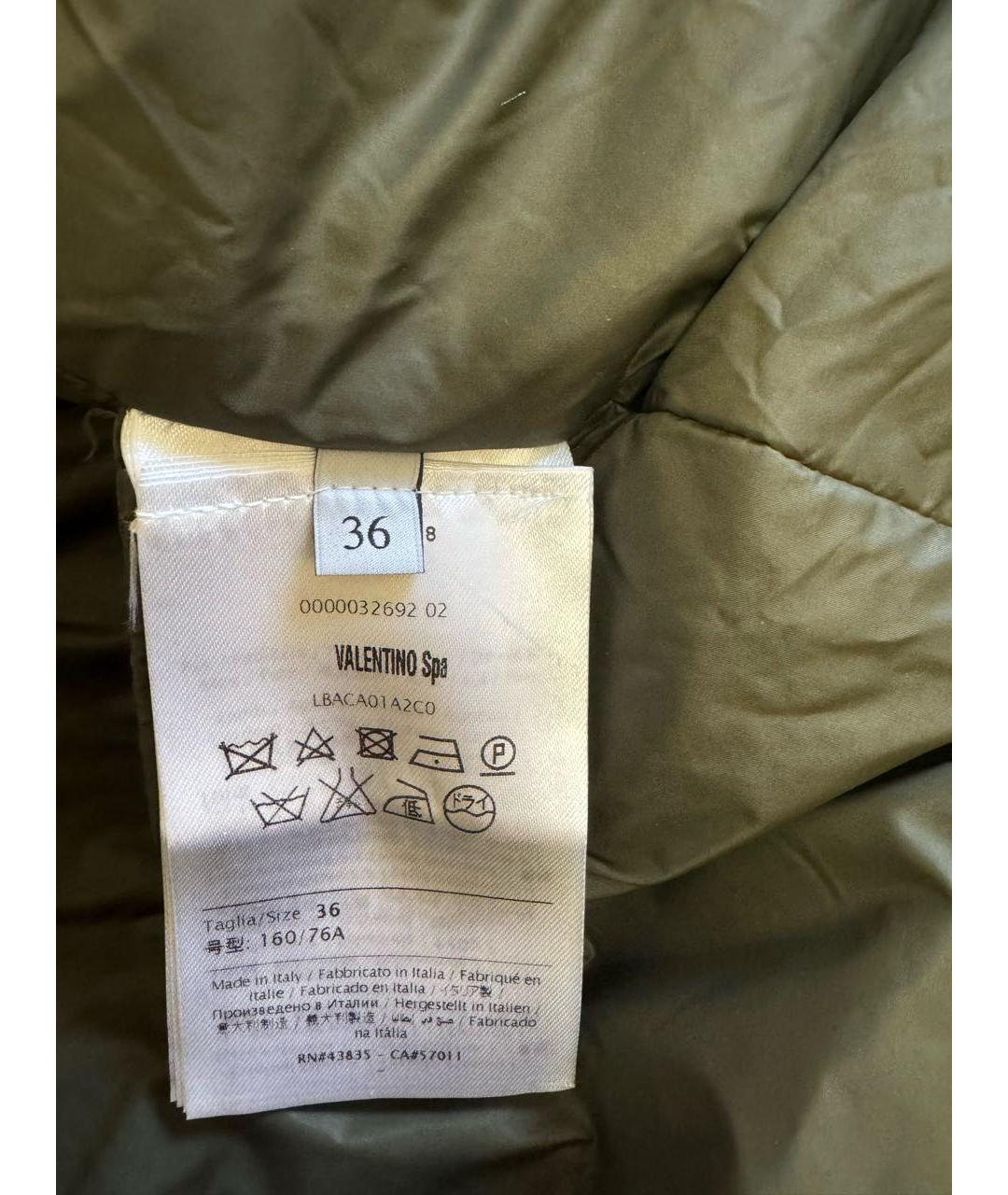 VALENTINO Зеленая хлопковая парка, фото 6