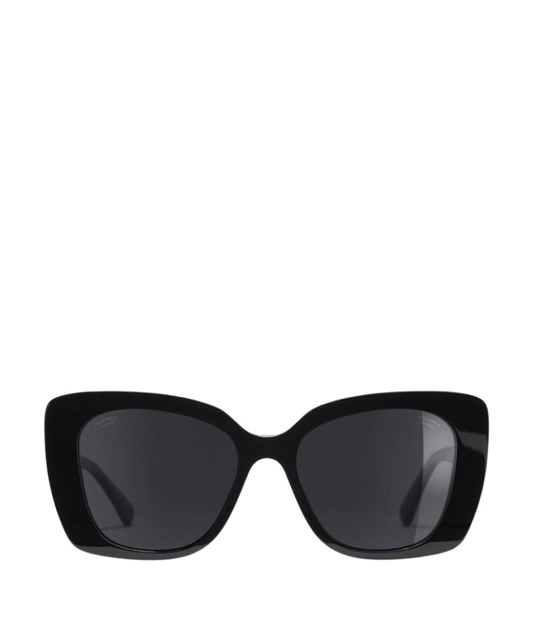 CHANEL Черные пластиковые солнцезащитные очки, фото 1