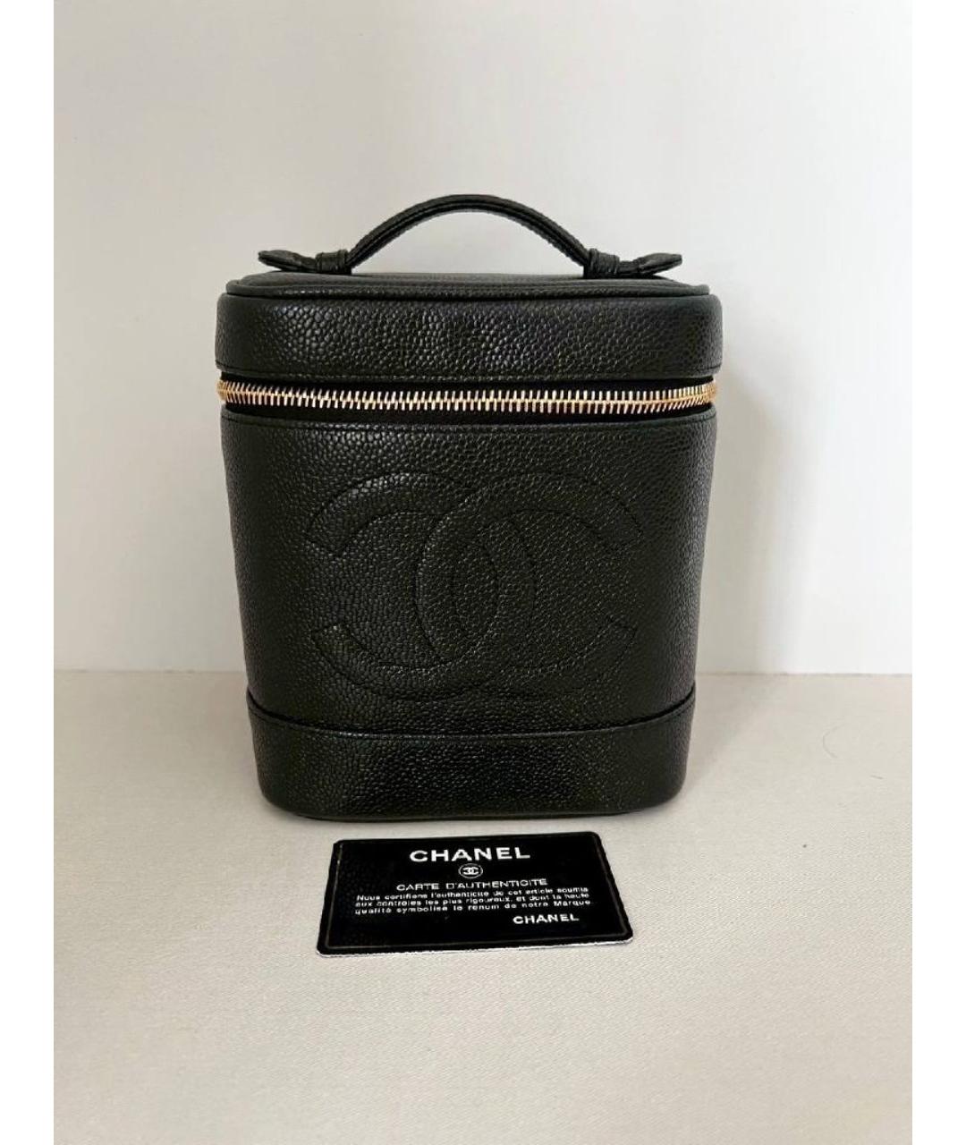 CHANEL Черная кожаная сумка с короткими ручками, фото 5