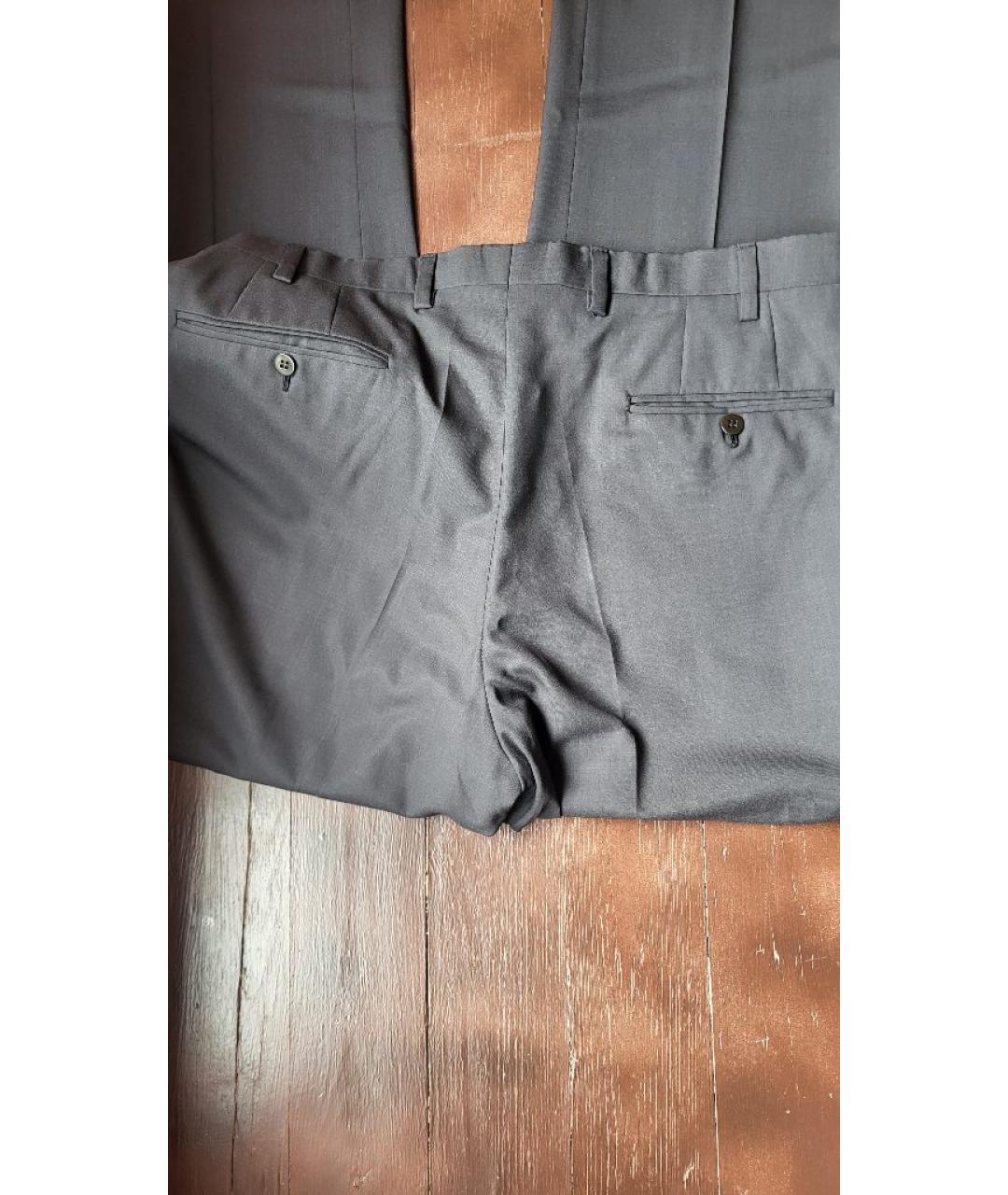 KITON Черные хлопковые классические брюки, фото 7