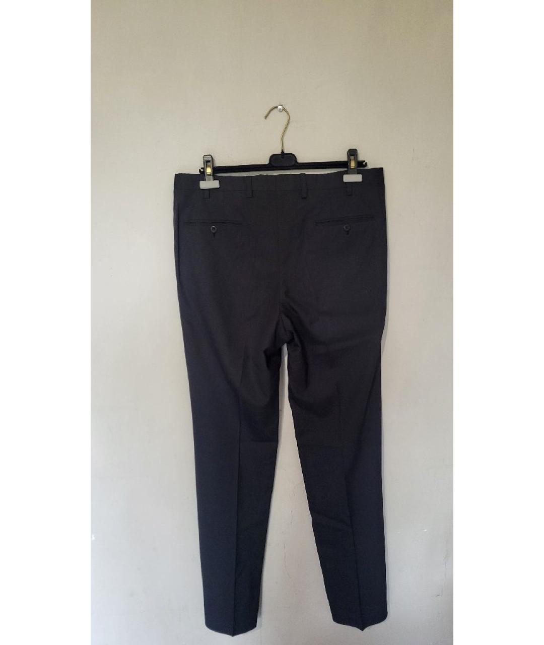 KITON Черные хлопковые классические брюки, фото 2