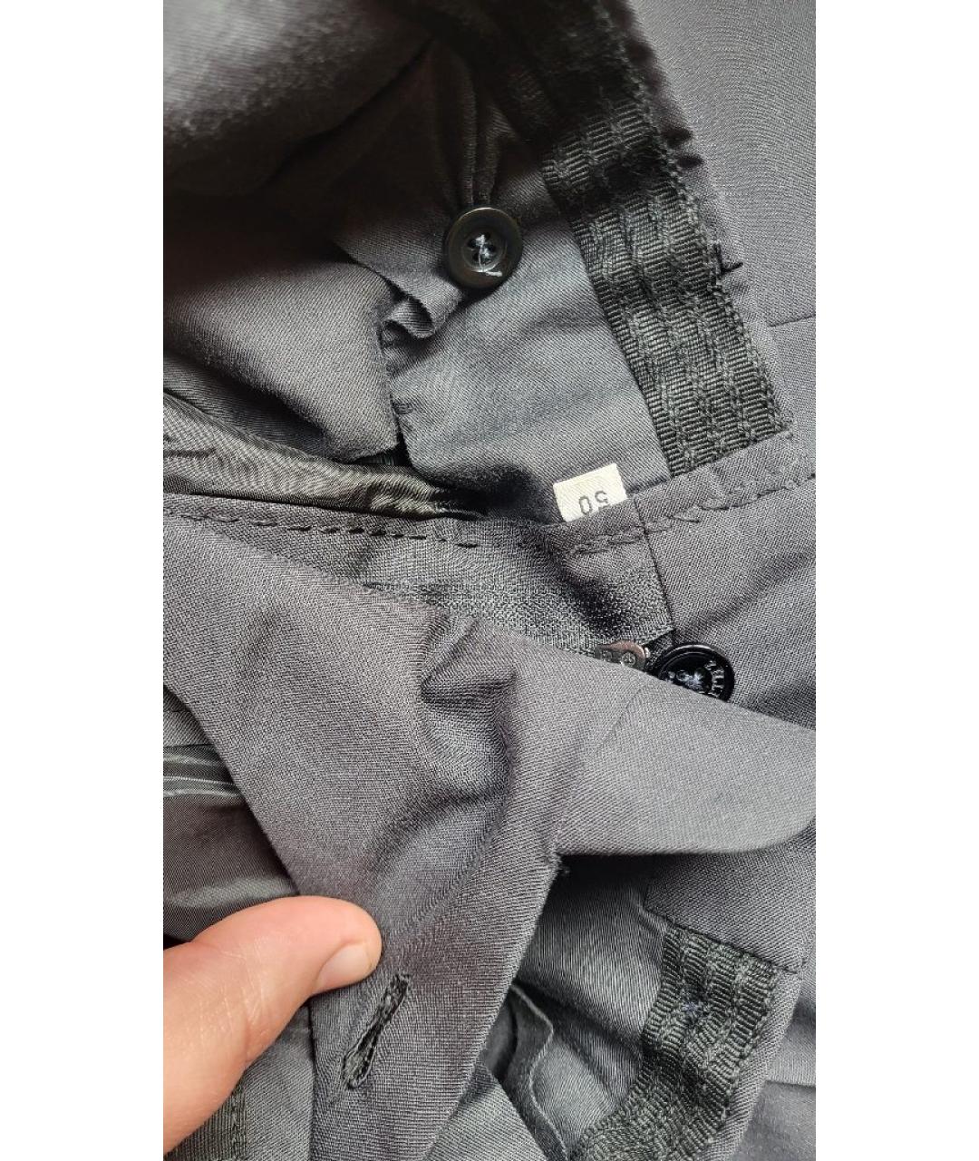 KITON Черные хлопковые классические брюки, фото 6